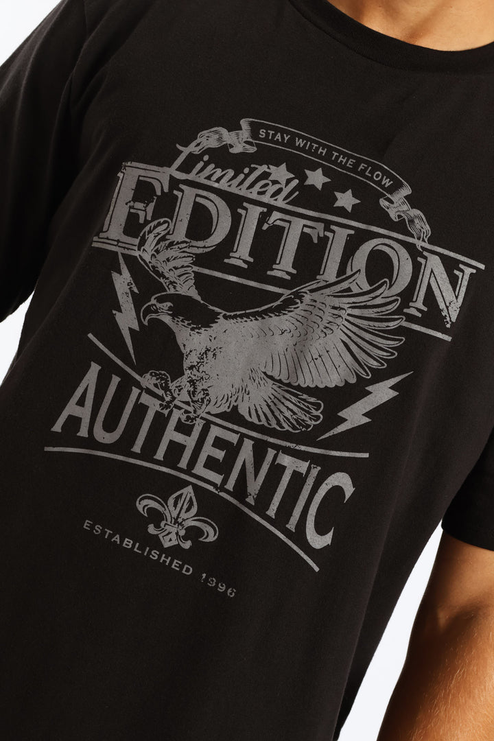 Basic Print Tee - Black