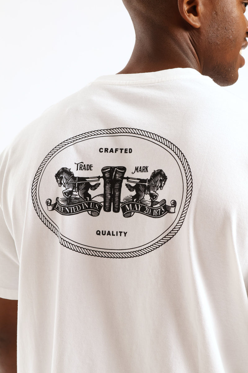 Vintage Fit Graphic Tee - White