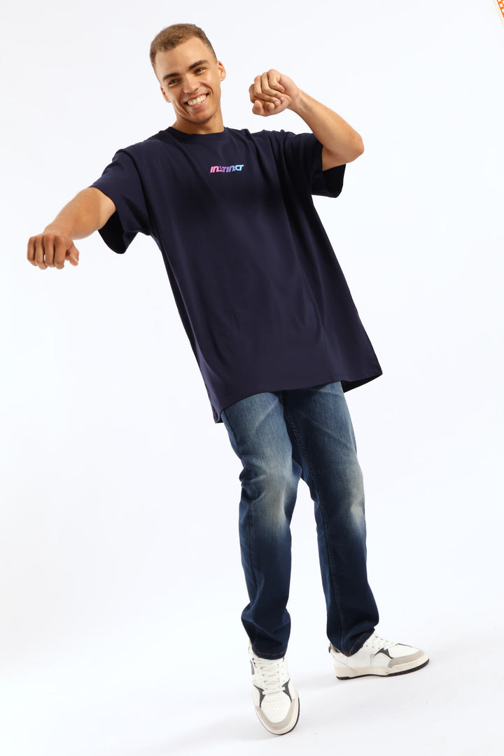 Gradient Logo Tee - Navy