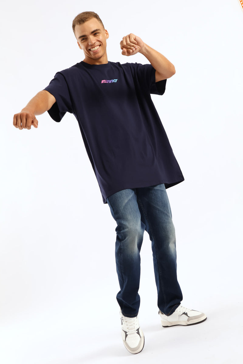 Gradient Logo Tee - Navy