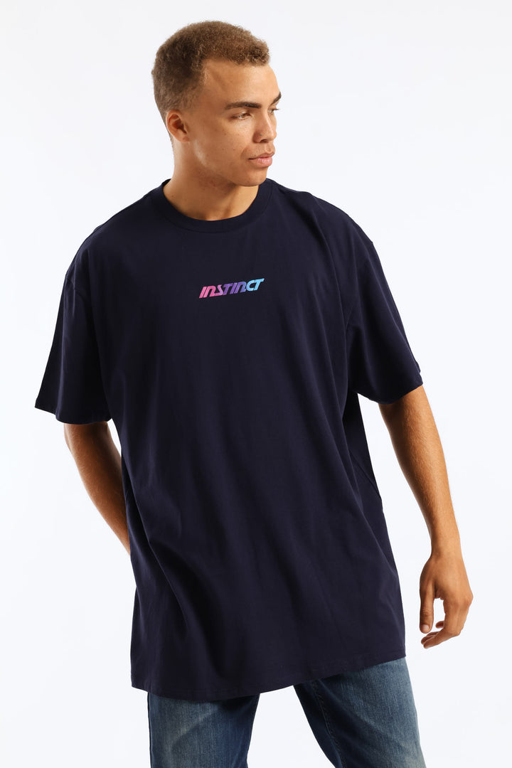 Gradient Logo Tee - Navy