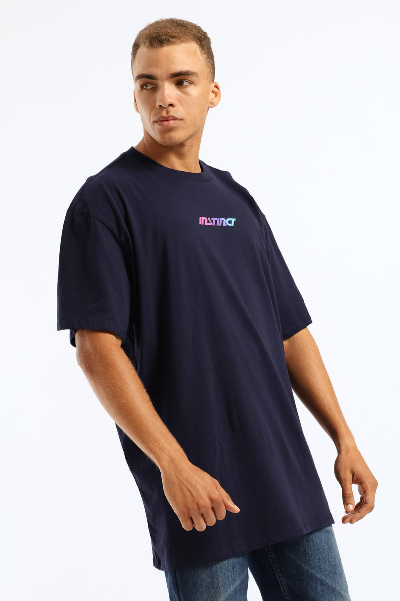 Gradient Logo Tee - Navy