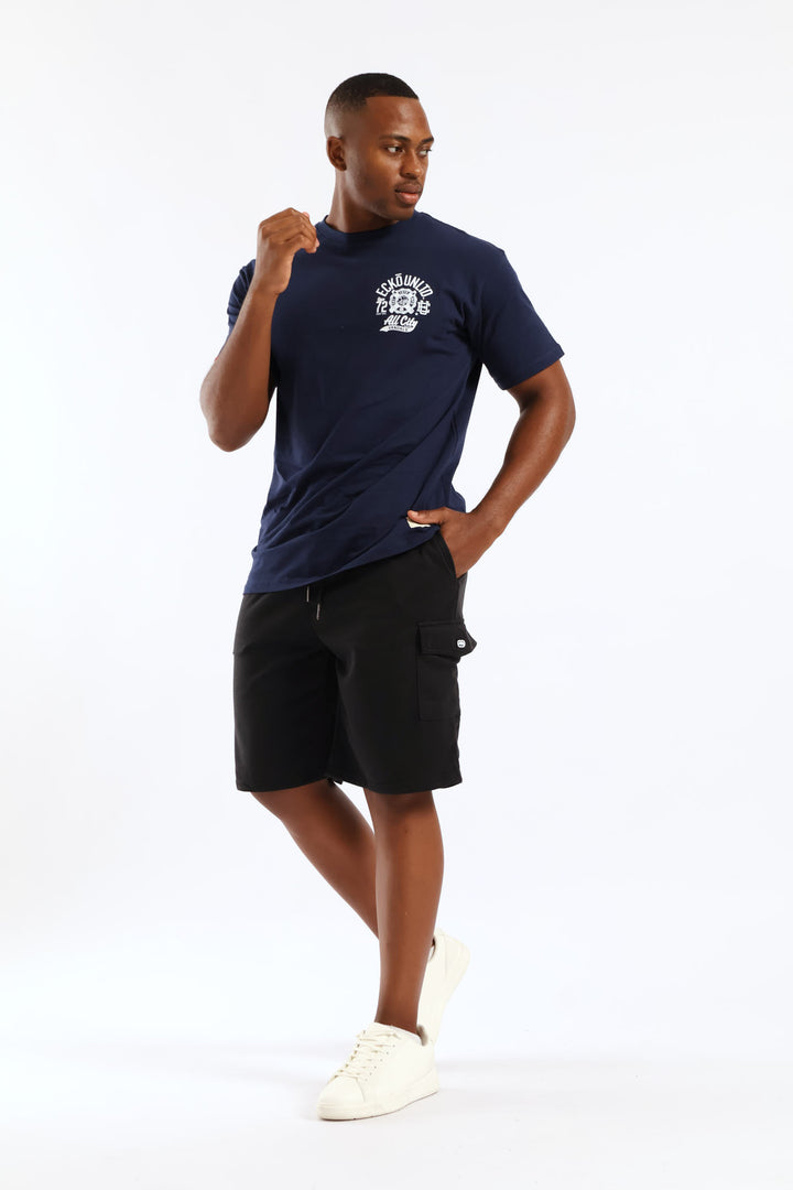 Cargo Fleece Shorts - Black