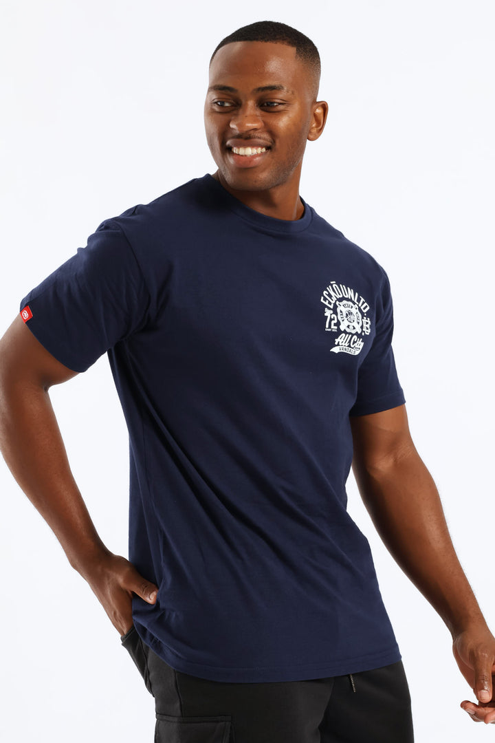 All City Bk Print Tee - Navy