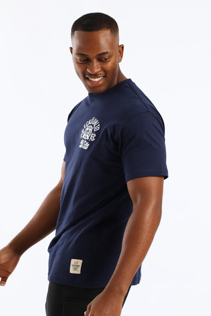 All City Bk Print Tee - Navy