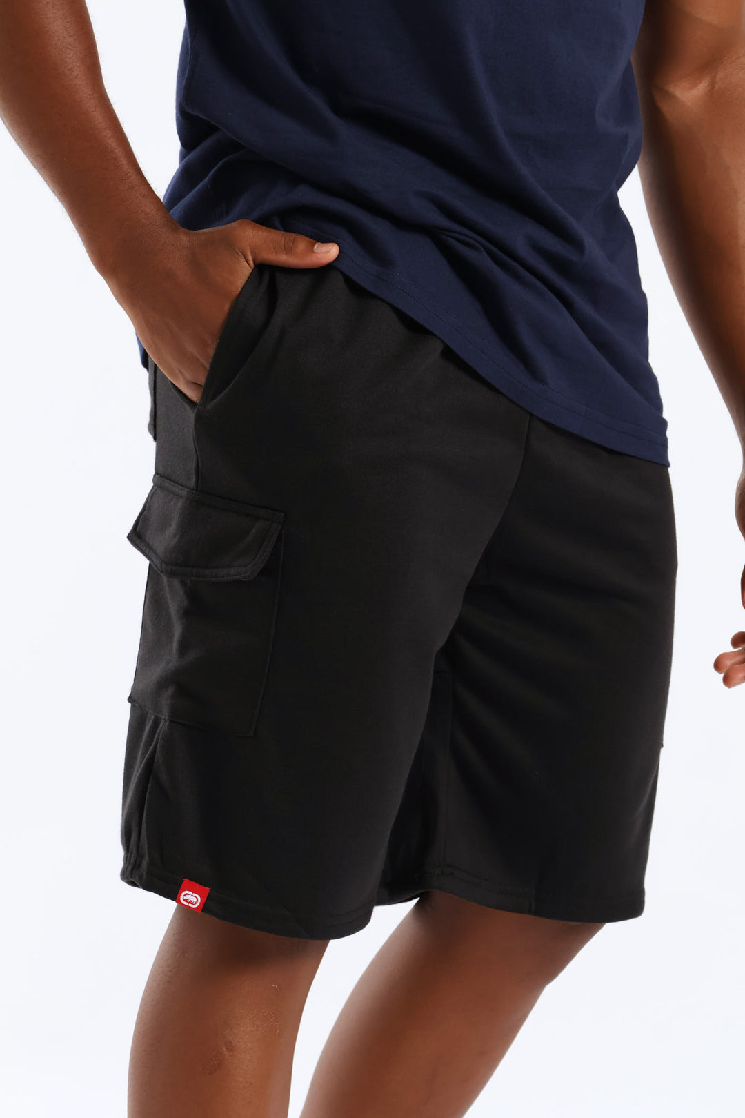 Cargo Fleece Shorts - Black