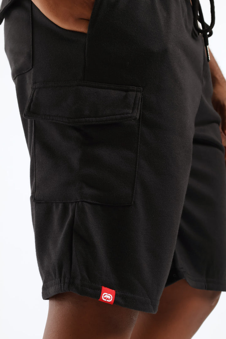 Cargo Fleece Shorts - Black
