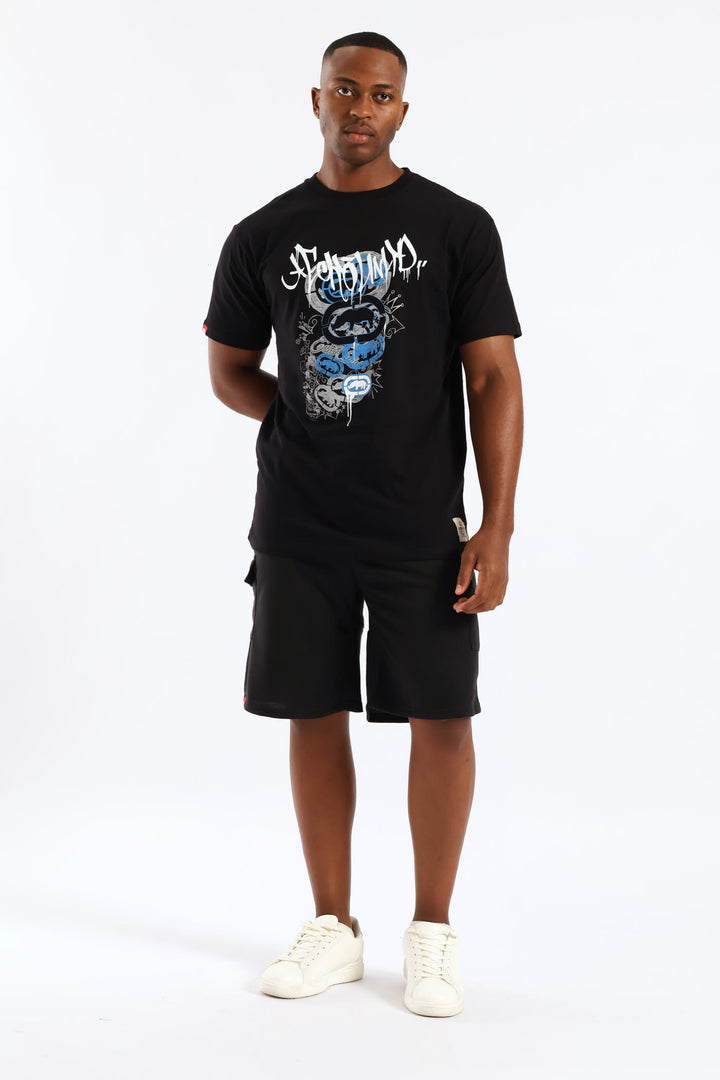 Multi Logo Tee - Black