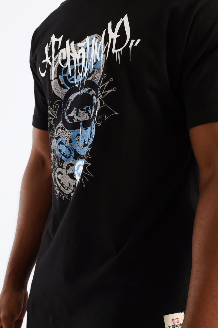 Multi Logo Tee - Black