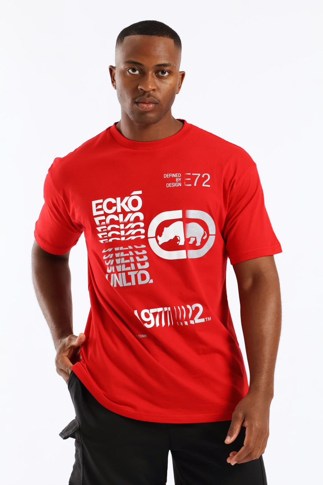 Stacked Logo Tee - Red