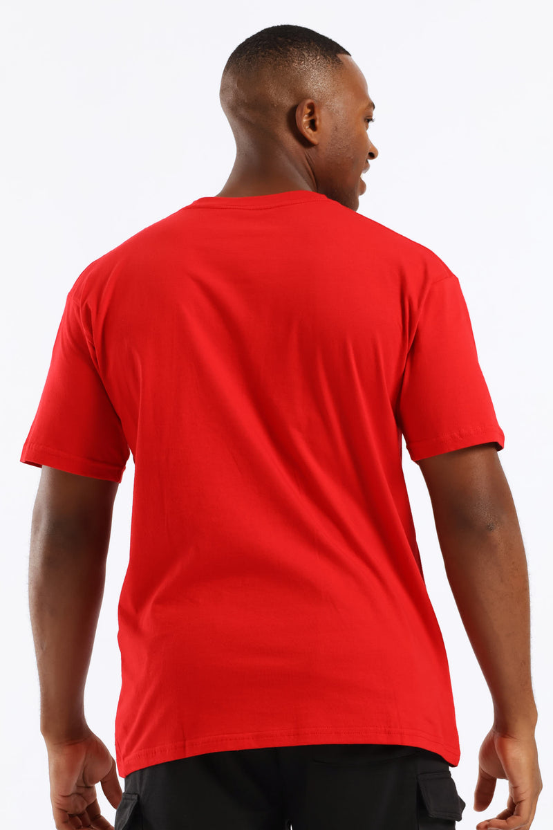 Stacked Logo Tee - Red
