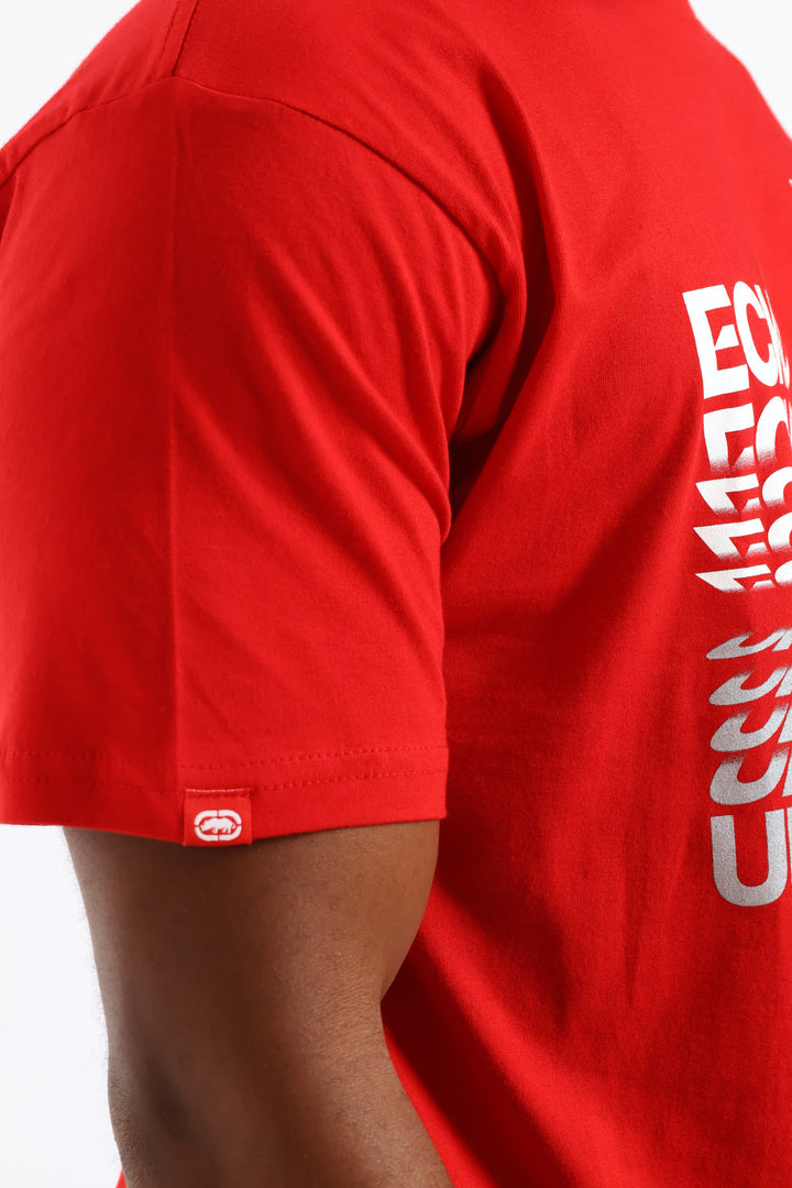 Stacked Logo Tee - Red