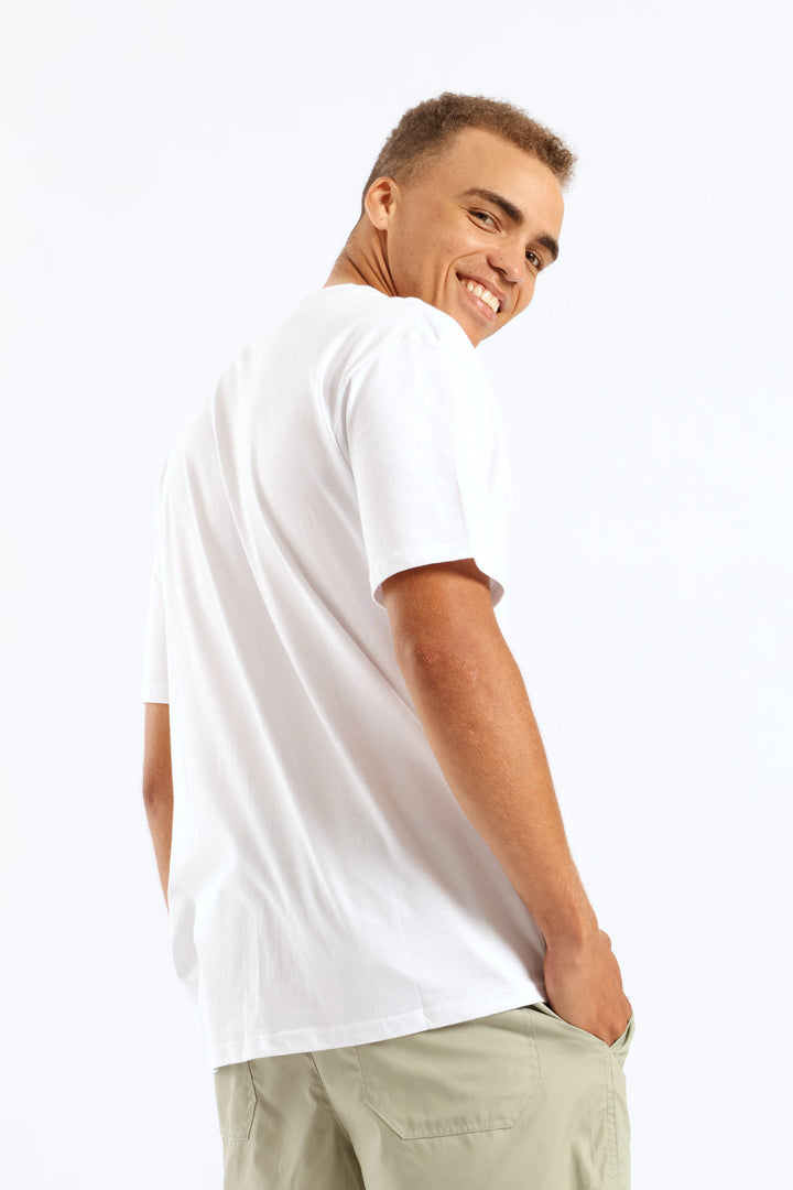 Corp Logo Tee - White