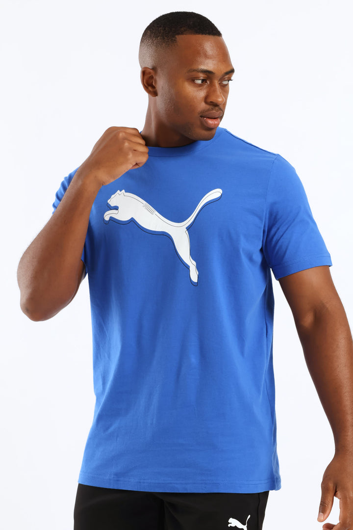Graphic Cat Logo Tee - Blue