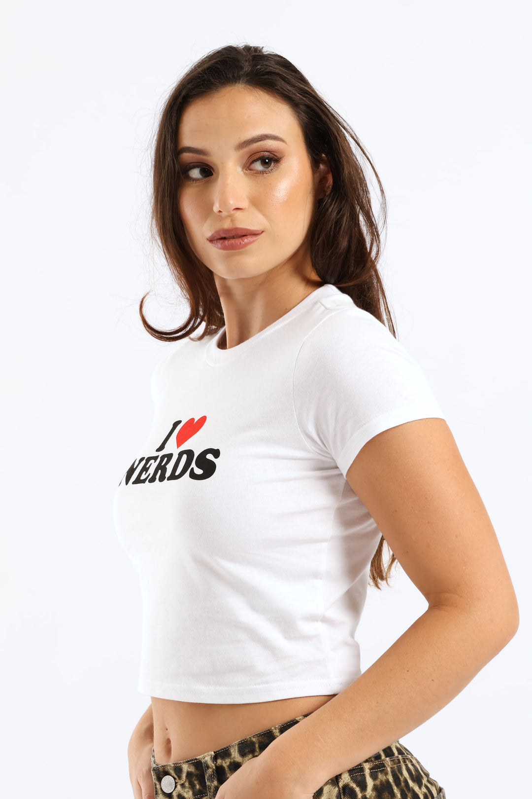 Regular Logo Baby Tee - White