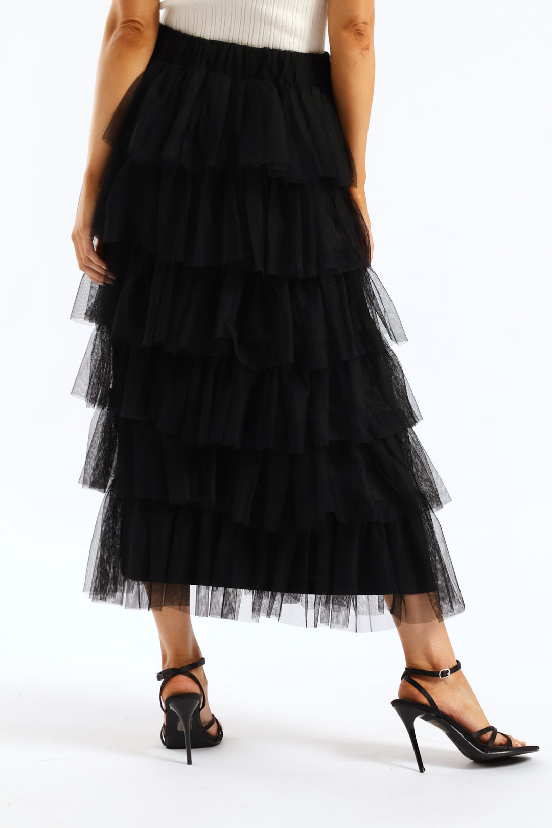 Multi Tiered Rara Maxi Skirt - Black