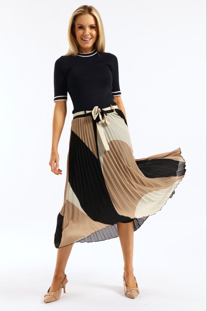 Double Tipped Pullover - Navy/White