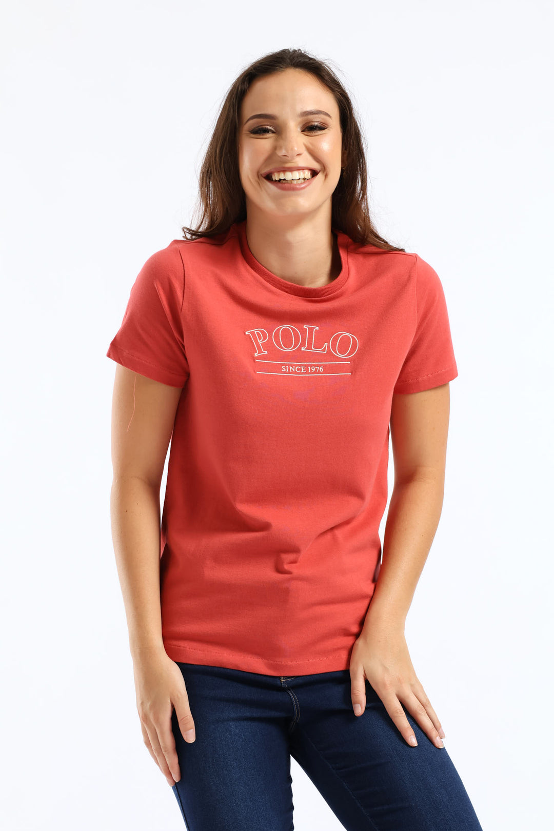 Danica Embroidered T-Shirt - Burnt Orange