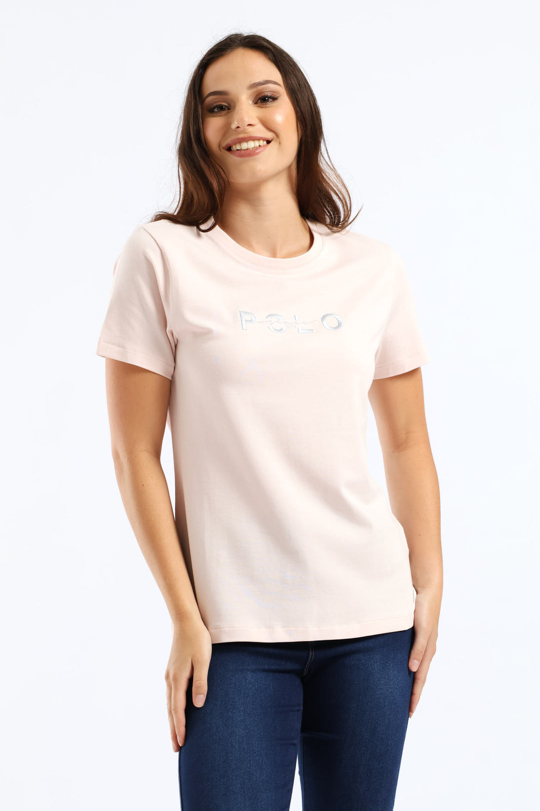 Lara Embroidered T-Shirt - Pink