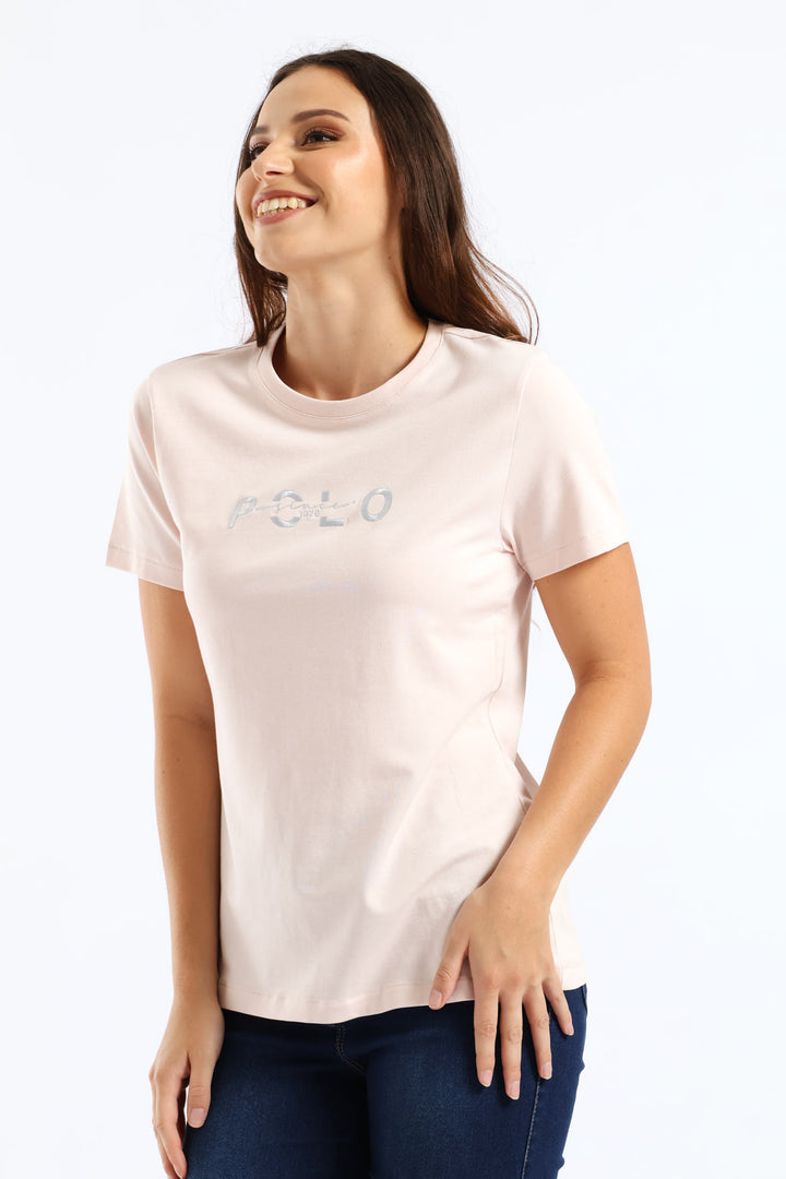Lara Embroidered T-Shirt - Pink