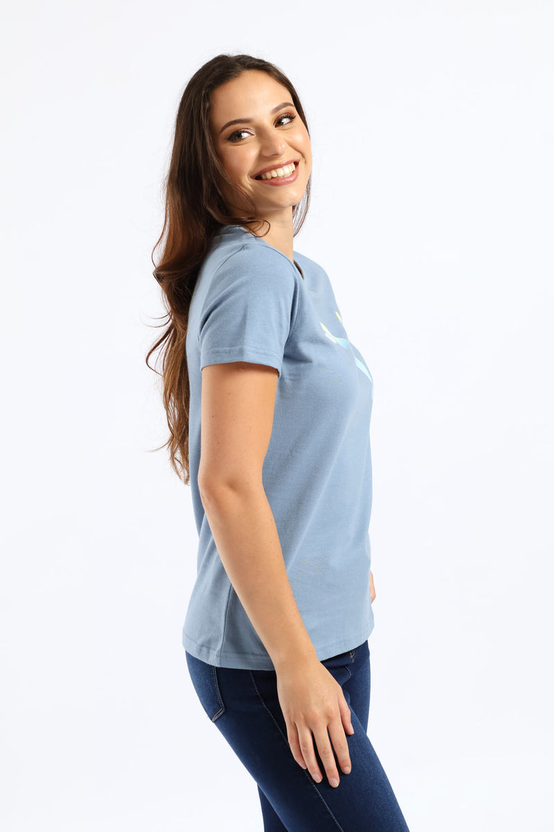 Graphic Gradient Tee - Blue