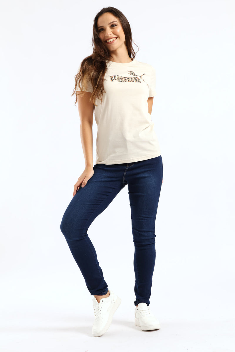 Graphic Animal Tee - Beige