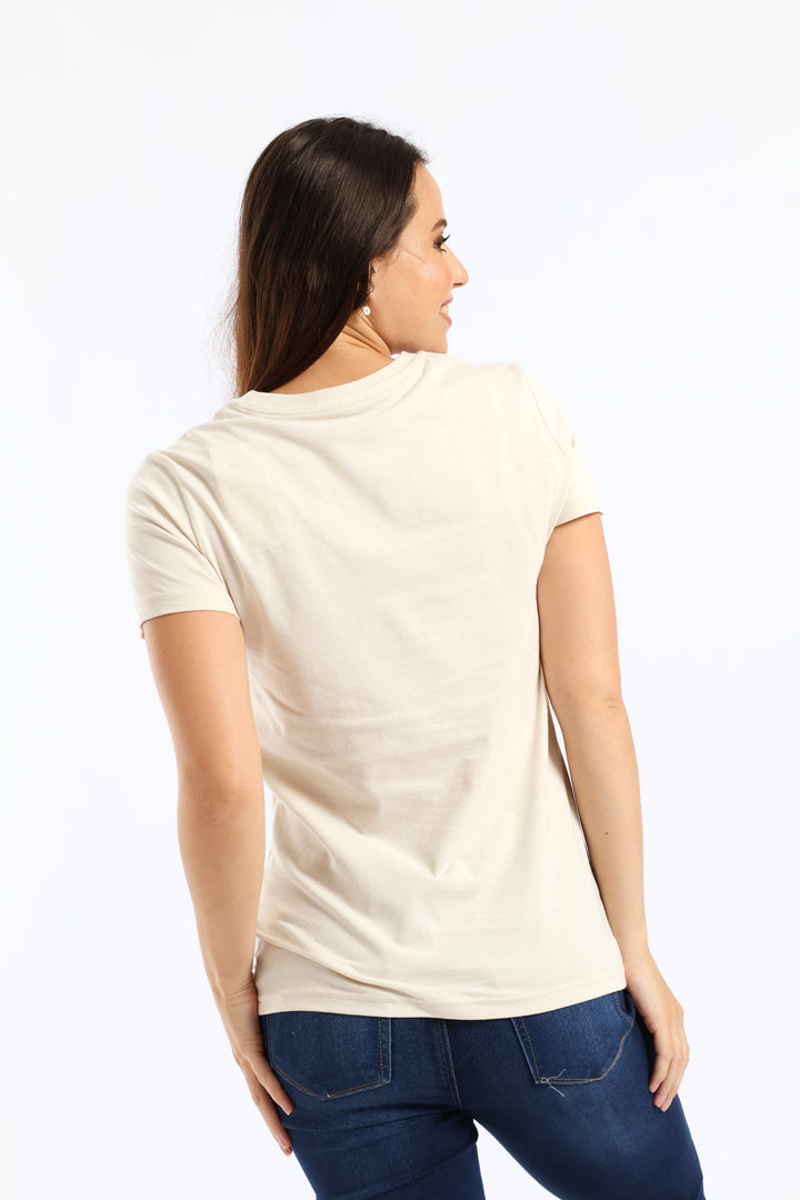 Graphic Animal Tee - Beige