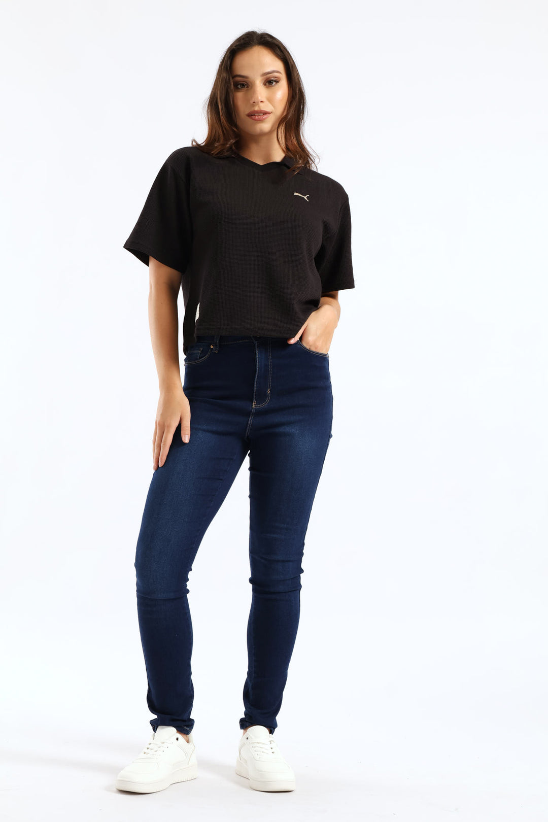 Class Relaxed Pinnacle Polo Boxy Tee - Black