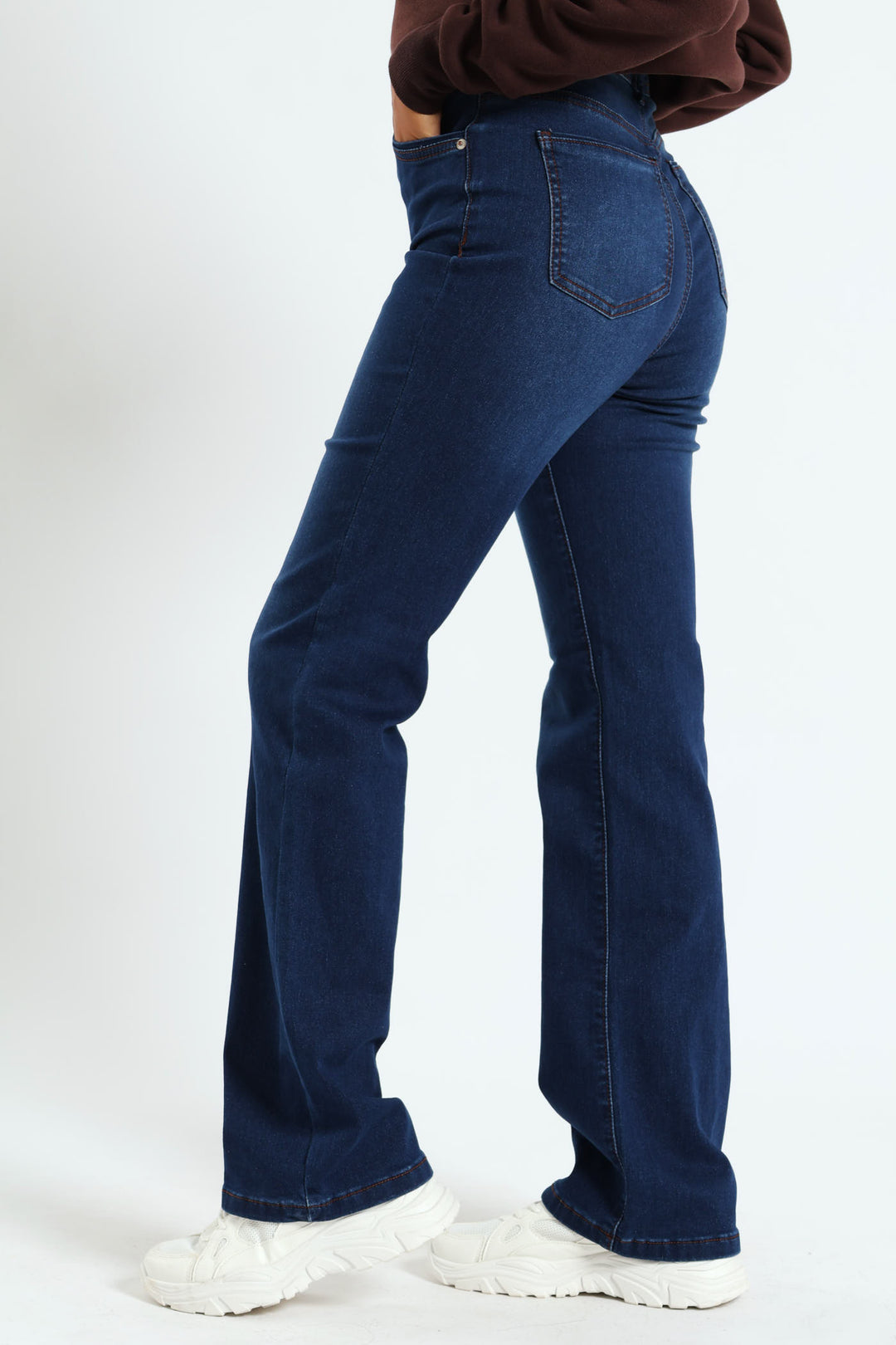 Hi-Waist Bootleg Denim - Dark Wash Ink