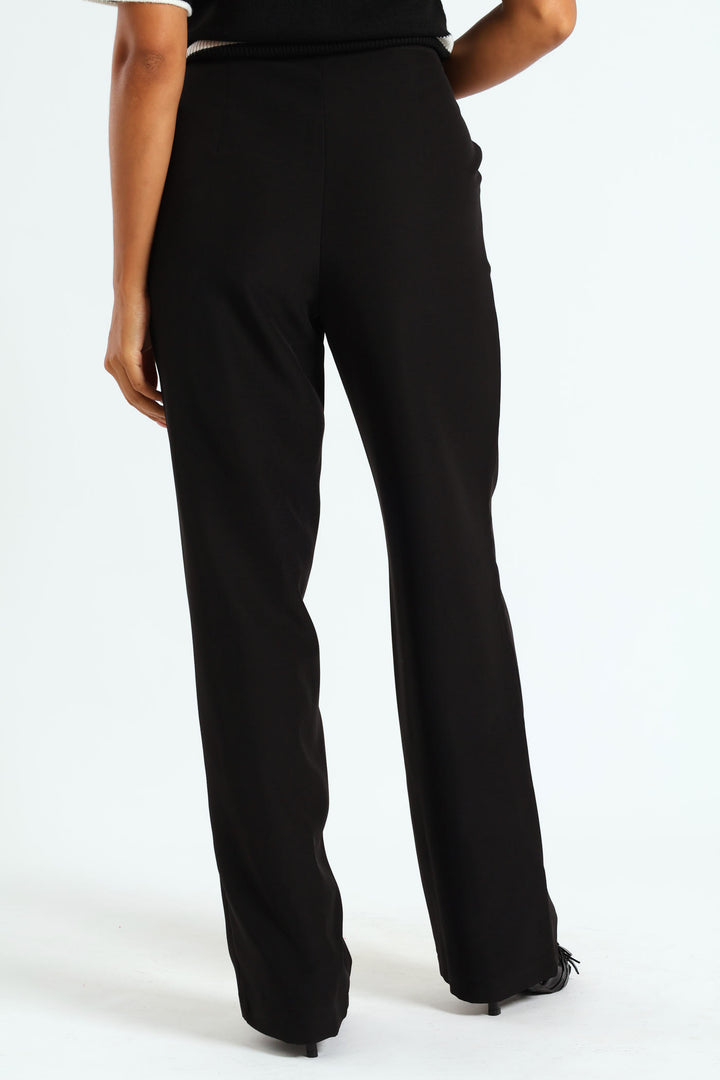 Pin Tuck Pants - Black