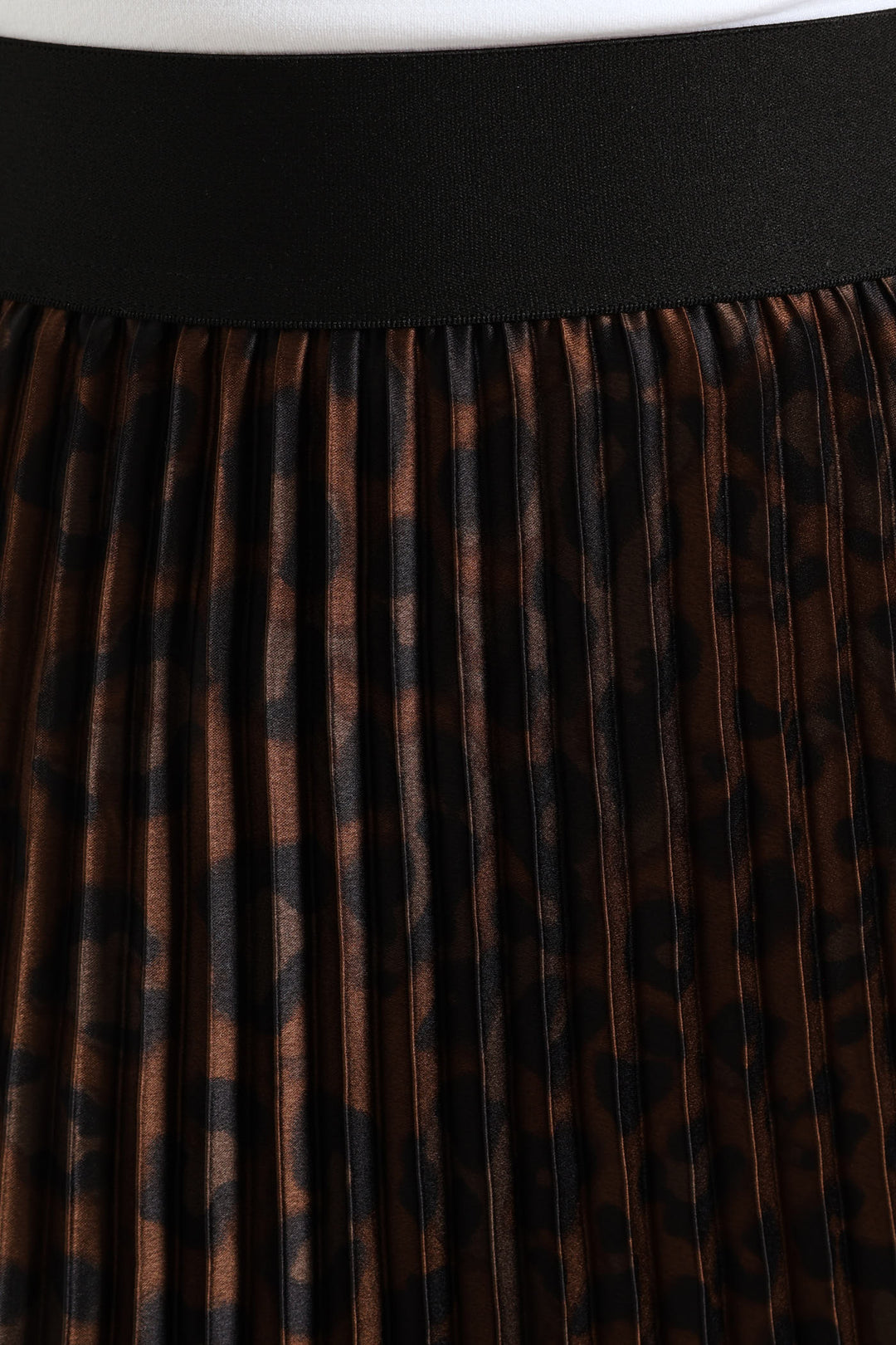 Animal Print Satin Maxi Skirt - Animal