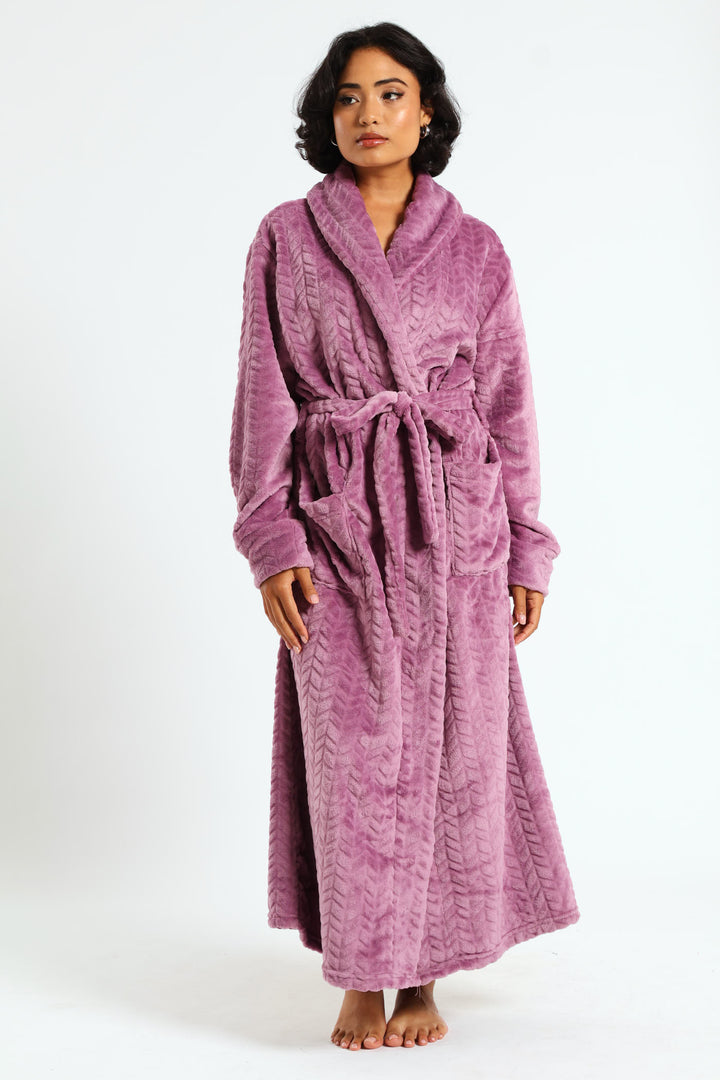 Embossed Gown - Purple