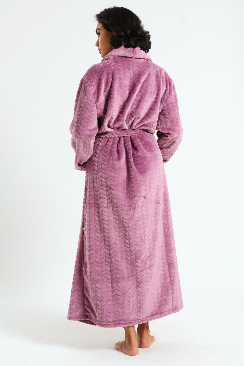 Embossed Gown - Purple