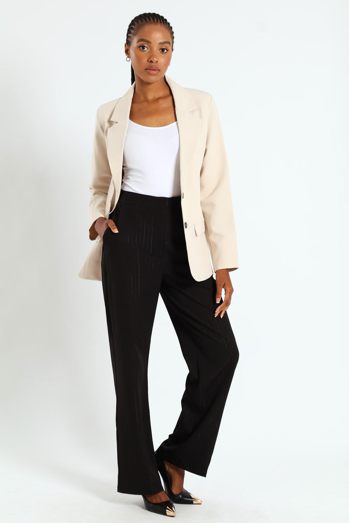 Double Button Blazer - Stone