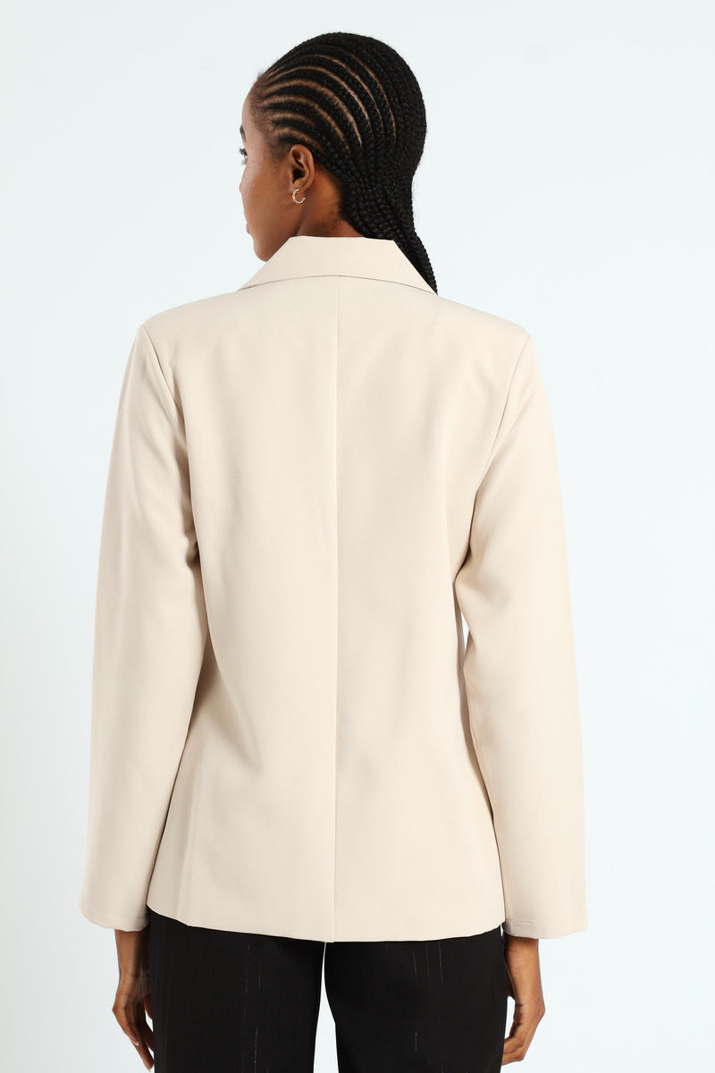Double Button Blazer - Stone