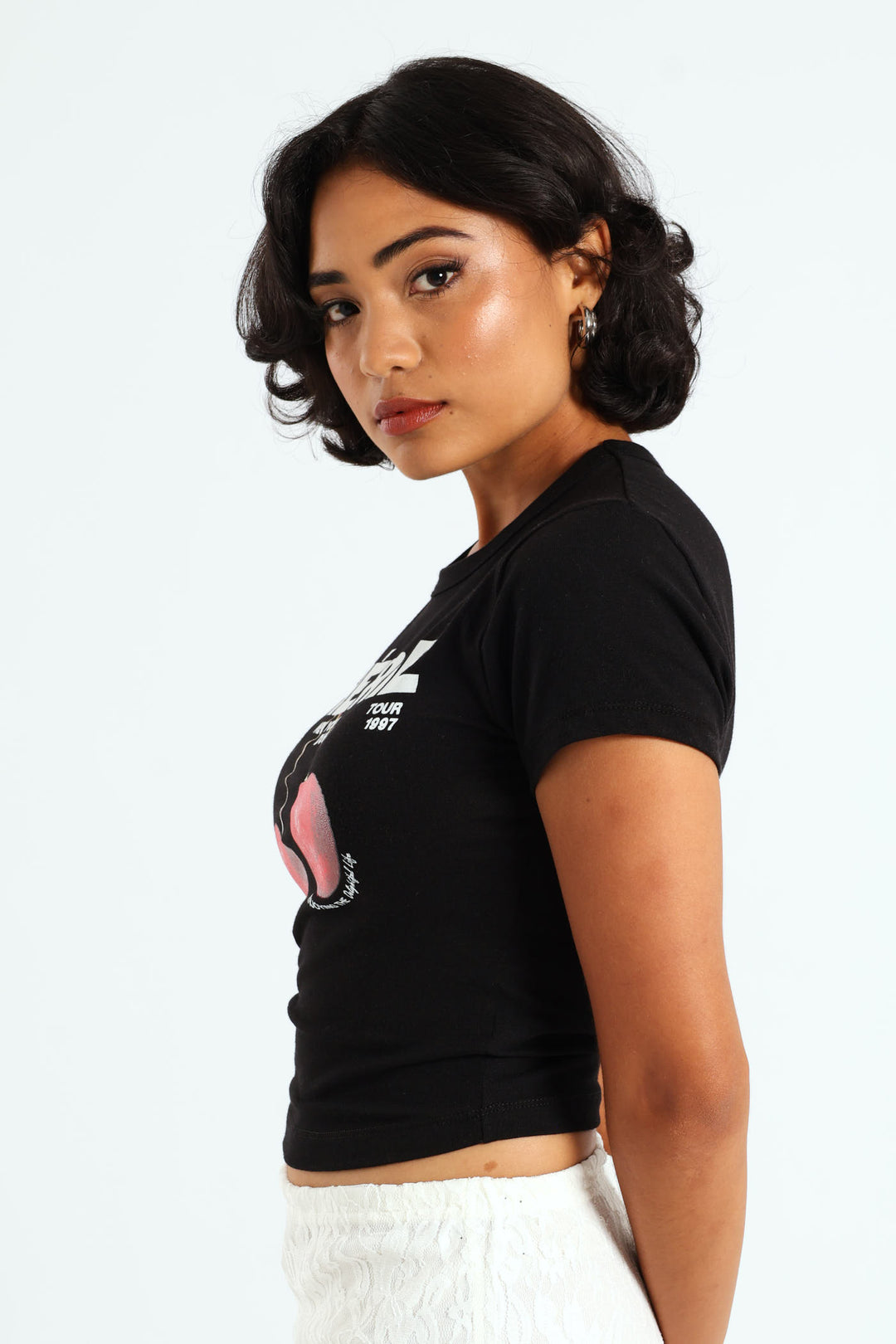 Cherry Baby Tee - Black