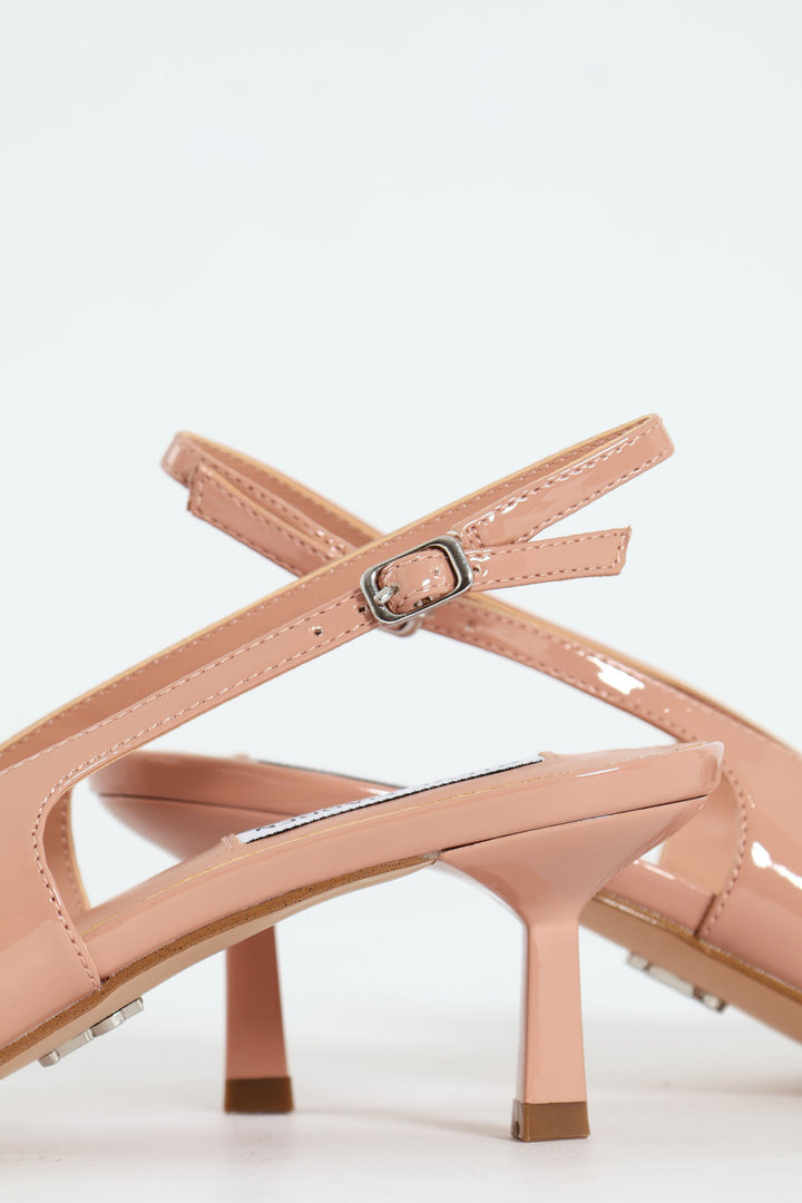 Kaci Kitten Heel Slingback With Bow - Blush