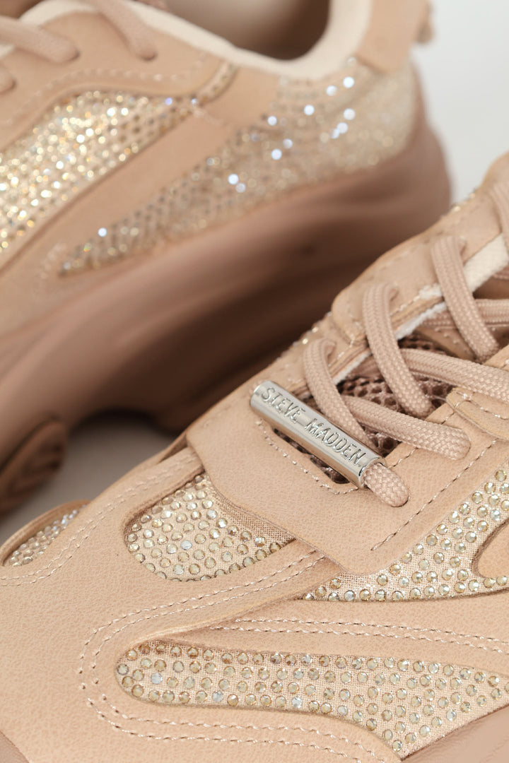 Possession Lace Up Chunky Sportie Sneaker - Blush