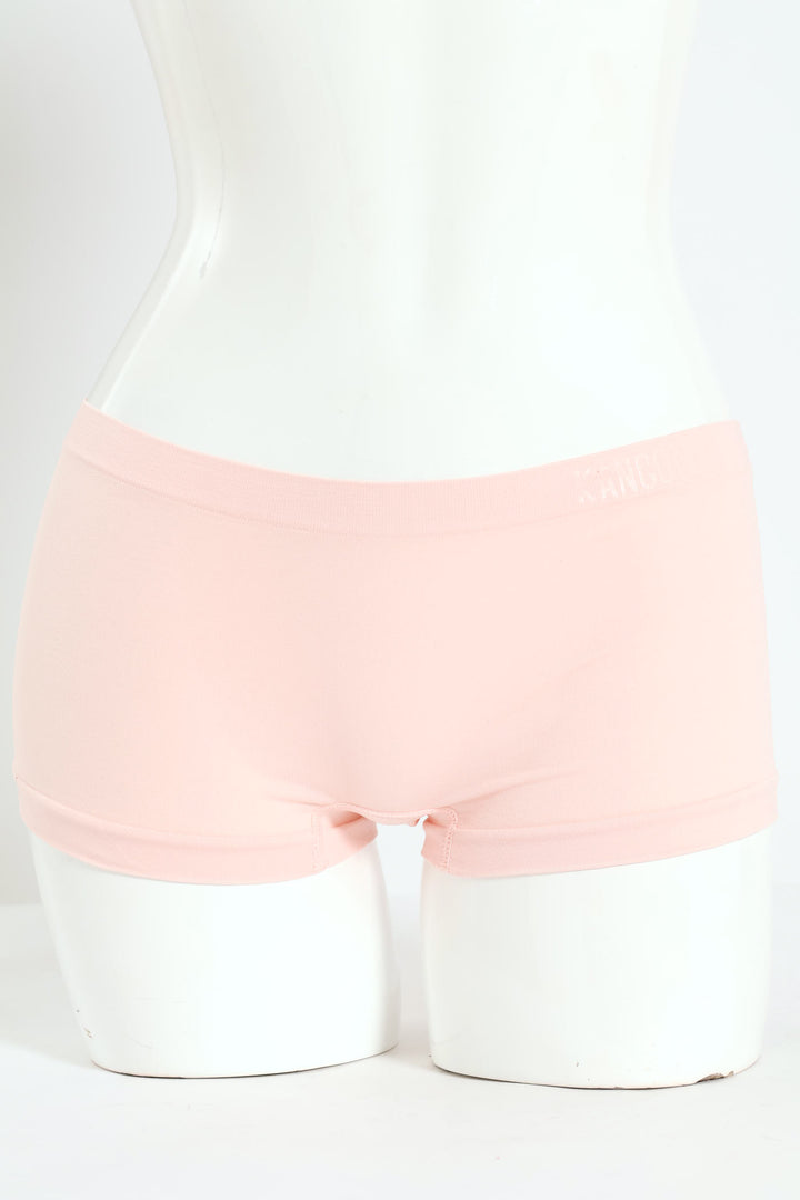 3 Pack Seamless Boyleg Panties - Periwinkle/Storm/Soft Pink