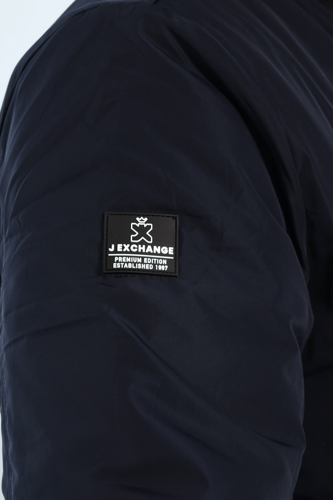 Longer Zip Bomber Jacket - Navy