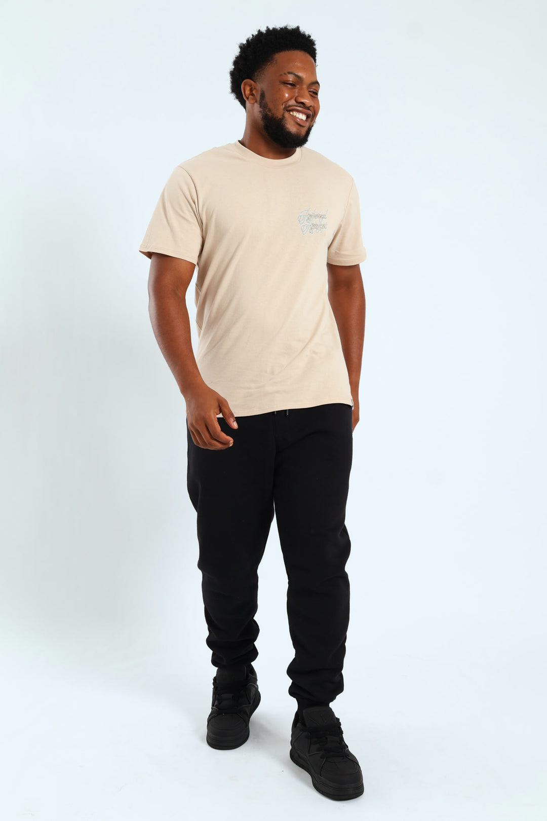 Authorized Front & Back Printed Tee - Stone