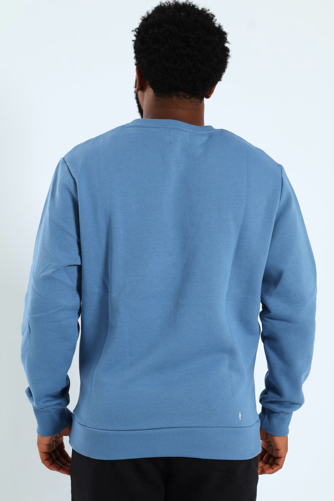 Plain Fleece Crew Top - Blue