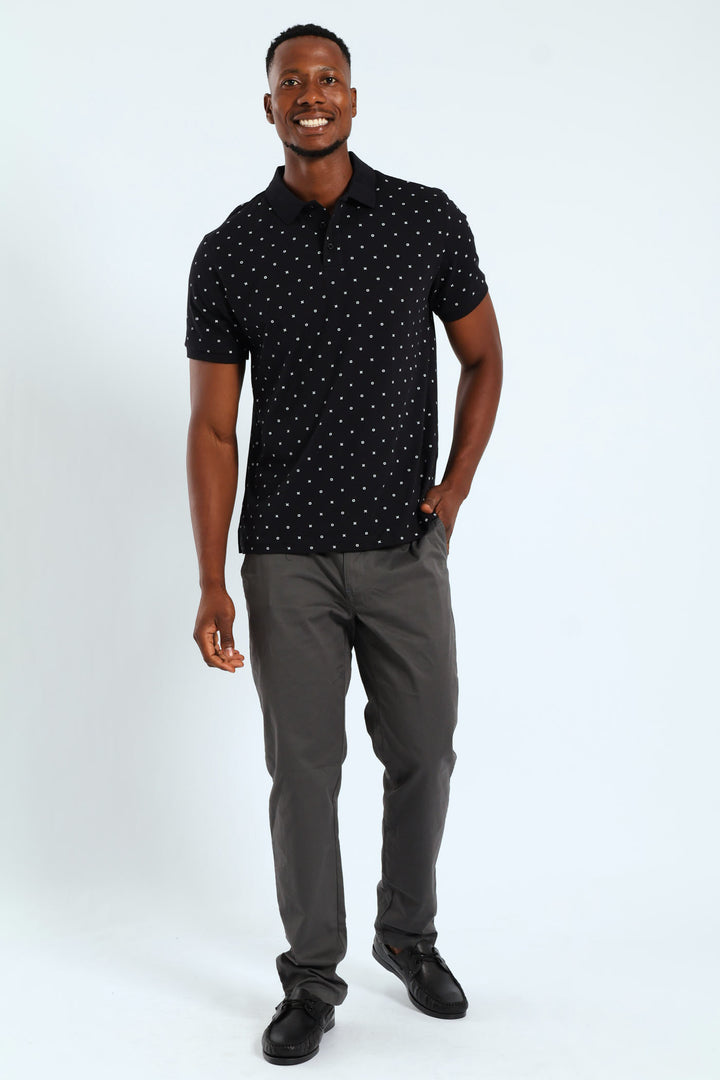 Noughts & Crosses Print Golfer - Black