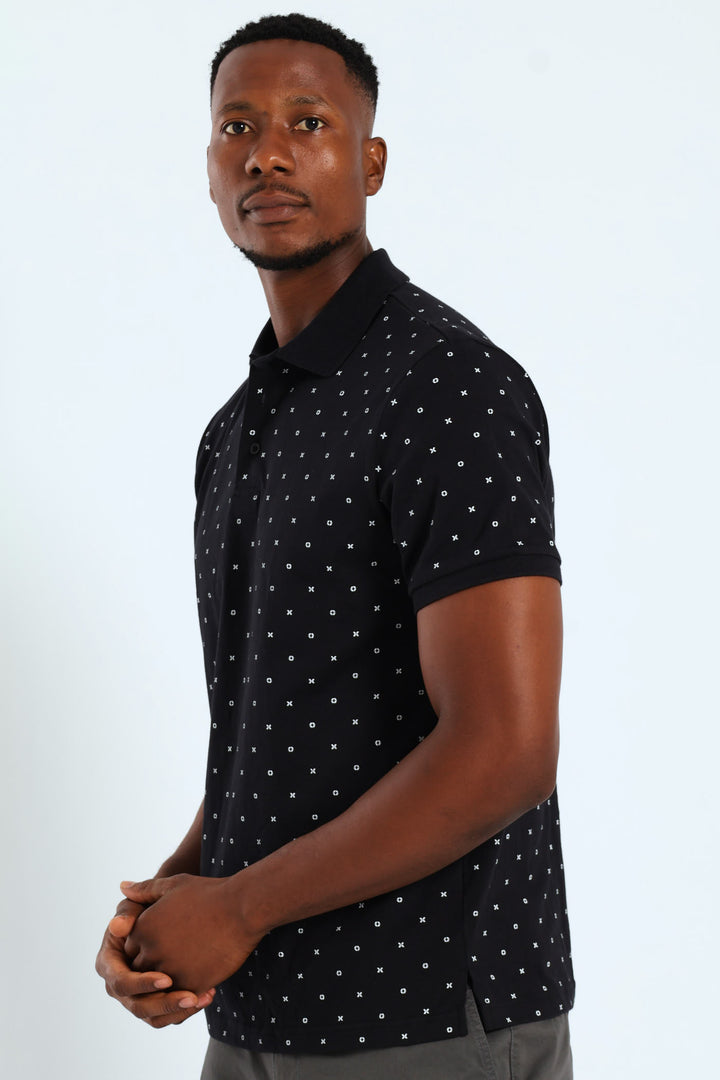 Noughts & Crosses Print Golfer - Black