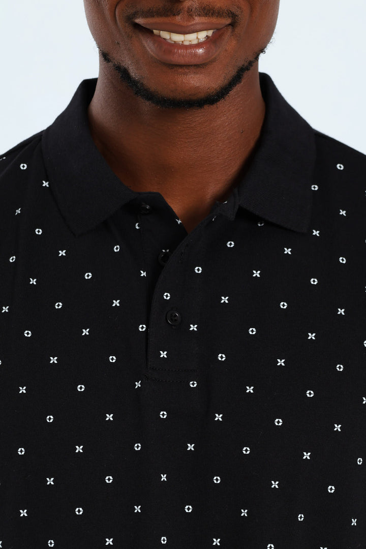 Noughts & Crosses Print Golfer - Black