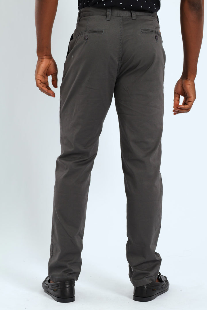 Basic Slim Stretch Chino - Charcoal