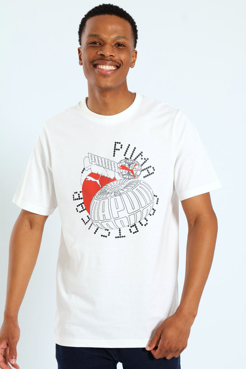 Graphics Execution Tee - White