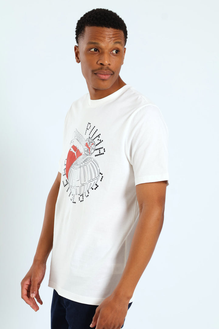 Graphics Execution Tee - White