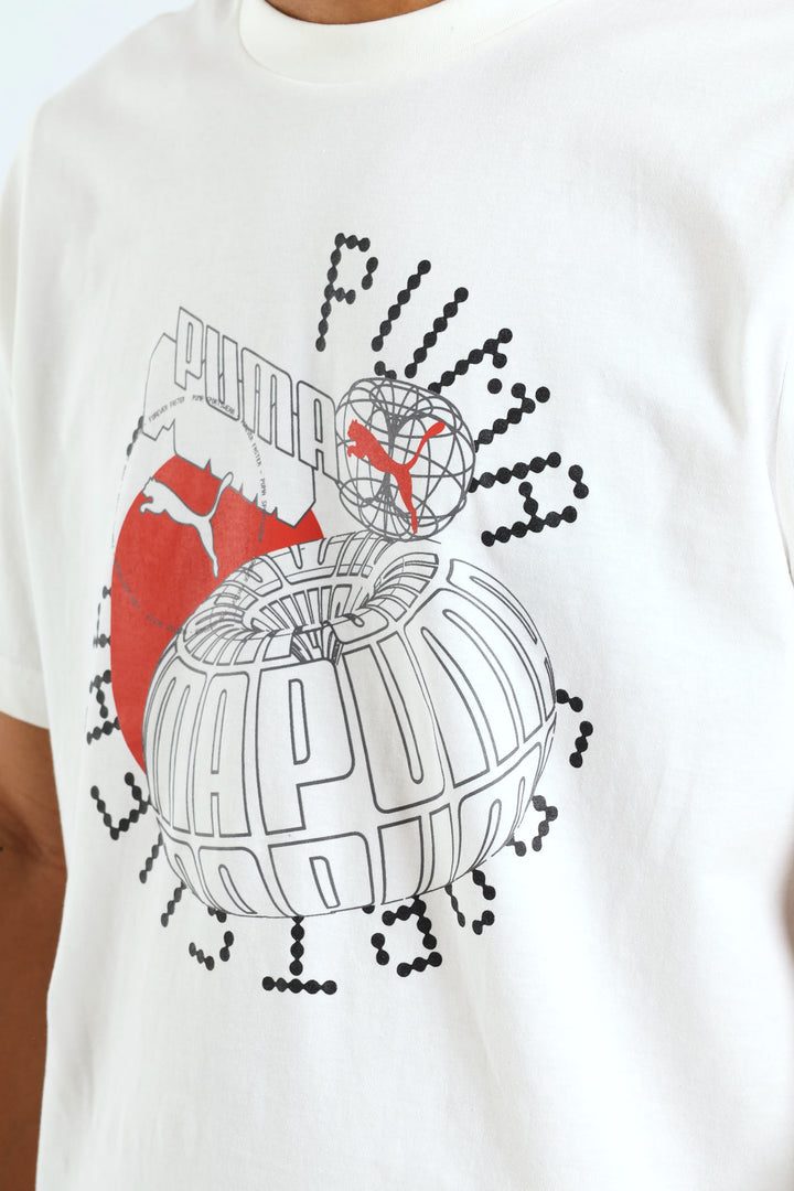 Graphics Execution Tee - White