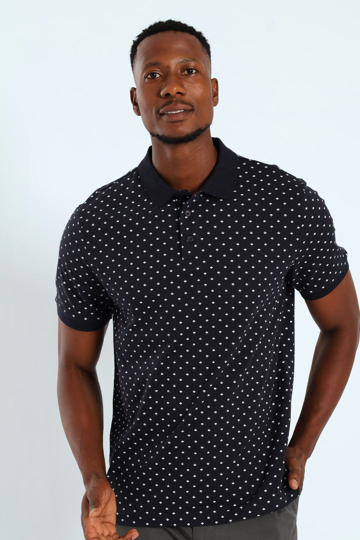Signal Print Golfer - Navy
